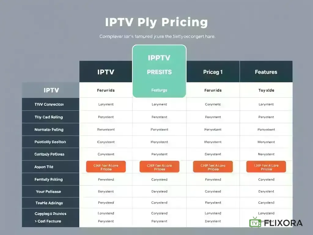 Comparison chart of Flixora pricing plans