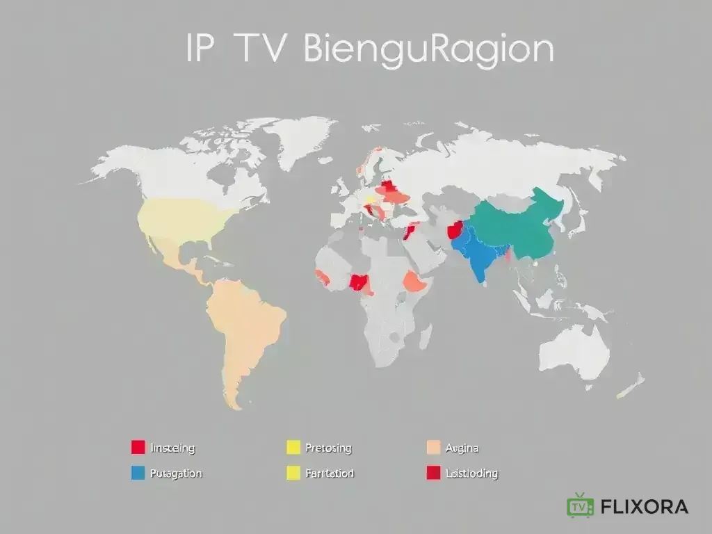 World map showing IPTV regulations by region
